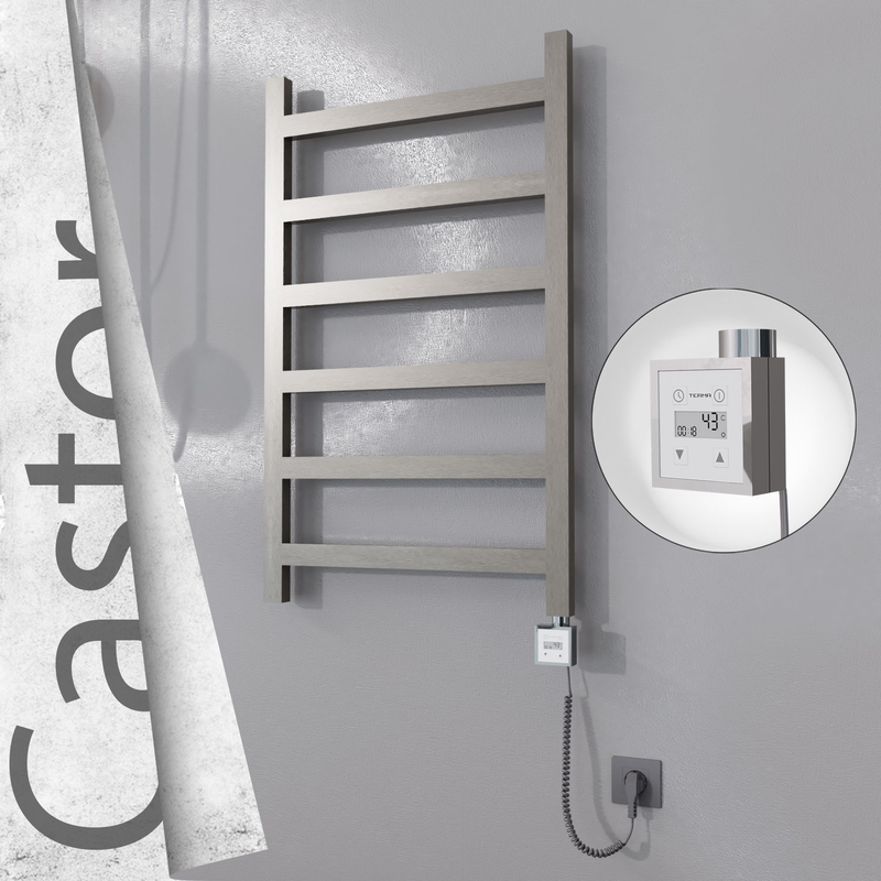 CASTOR Elektrikli Paslanmaz Çelik Havlupan 600x980 Satin Polisaj (KTX3 Termostat) 300W Spiral Kablolu