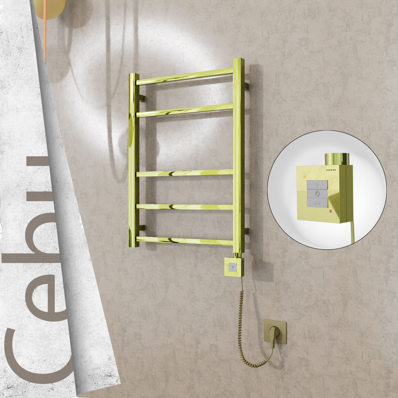 Cebu Electric Towel Warmer 500x705 Gold Ktx1 200 W (Spiral Cable)