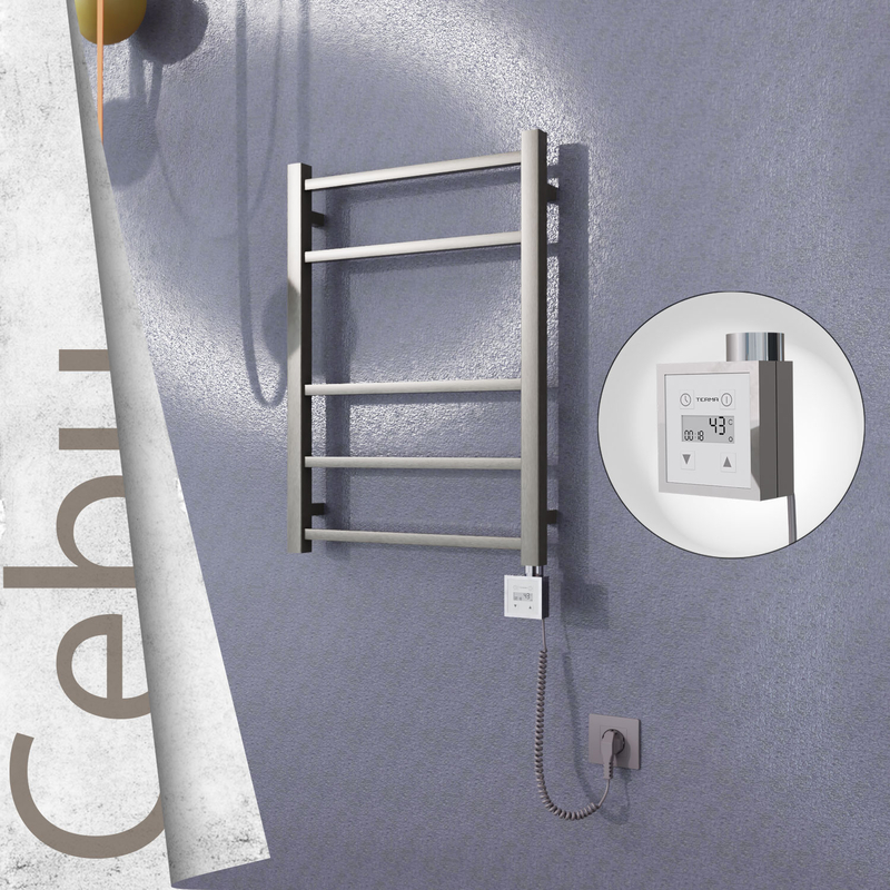 Cebu Electric Towel Warmer 500x705 Satine Finish Ktx3 200 W (Spiral Cable)