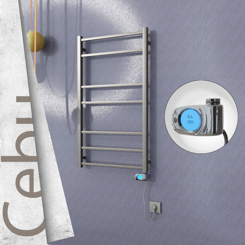 Cebu Electric Towel Warmer 600x1050 Satine Finish. (Musa Thermostat) 200 W