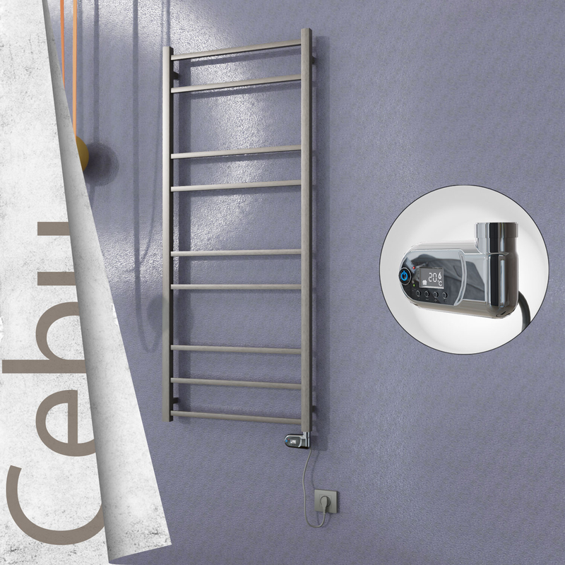 Cebu Electric Towel Warmer 600x1395 Satine Finish. (Thesis Thermostat) 200 W