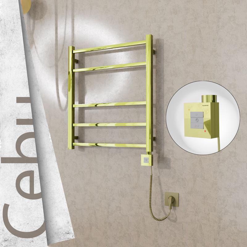 Cebu Electric Towel Warmer 600x705 Gold Ktx1 200 W (Spiral Cable)