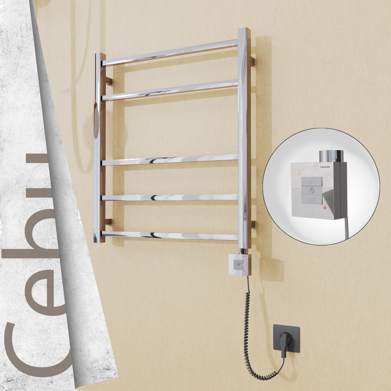 Cebu Electric Towel Warmer 600x705 Mirror Finish Ktx1 200 W (Spiral Cable)