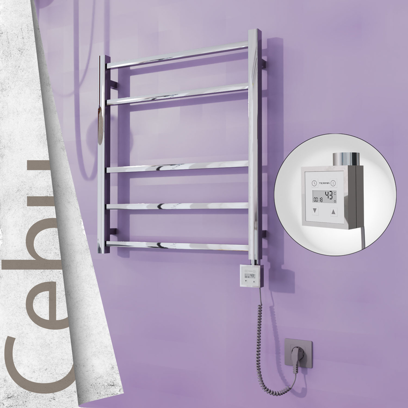 Cebu Electric Towel Warmer 600x705 Mirror Finish Ktx3 200 W (Spiral Cable)