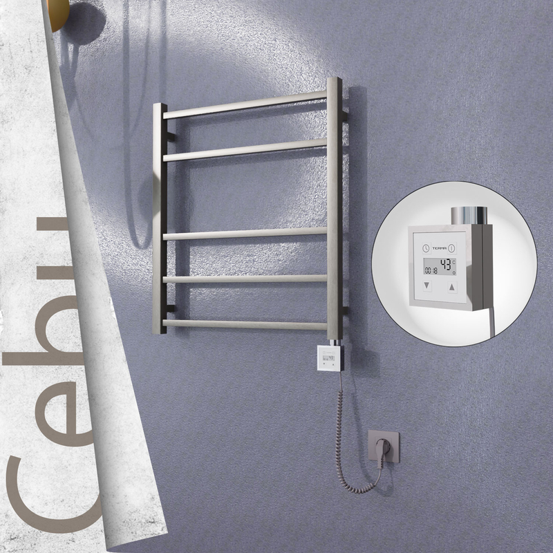 Cebu Electric Towel Warmer 600x705 Satine Finish Ktx3 200 W (Spiral Cable)