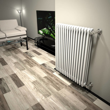 DL 3 Column Radiator 900x716 White - Thumbnail