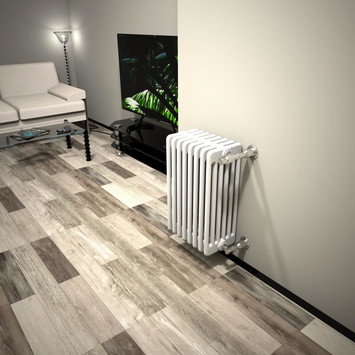 DL 6 Column Radiator 600x394 White - Thumbnail