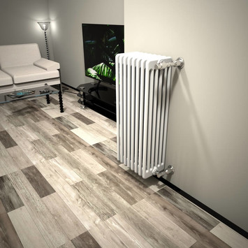 DL 6 Column Radiator 900x394 White - Thumbnail