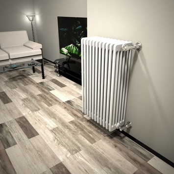 DL 6 Column Radiator 900x532 White - Thumbnail