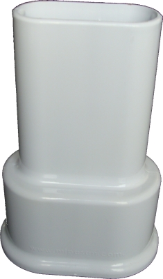 Double Radiator Tube Hiding Sleeve Plug-In Plastic Blanc 160mm