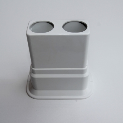 Double Radiator Tube Hiding Sleeve Wide Movable Locked Plastic Blanc