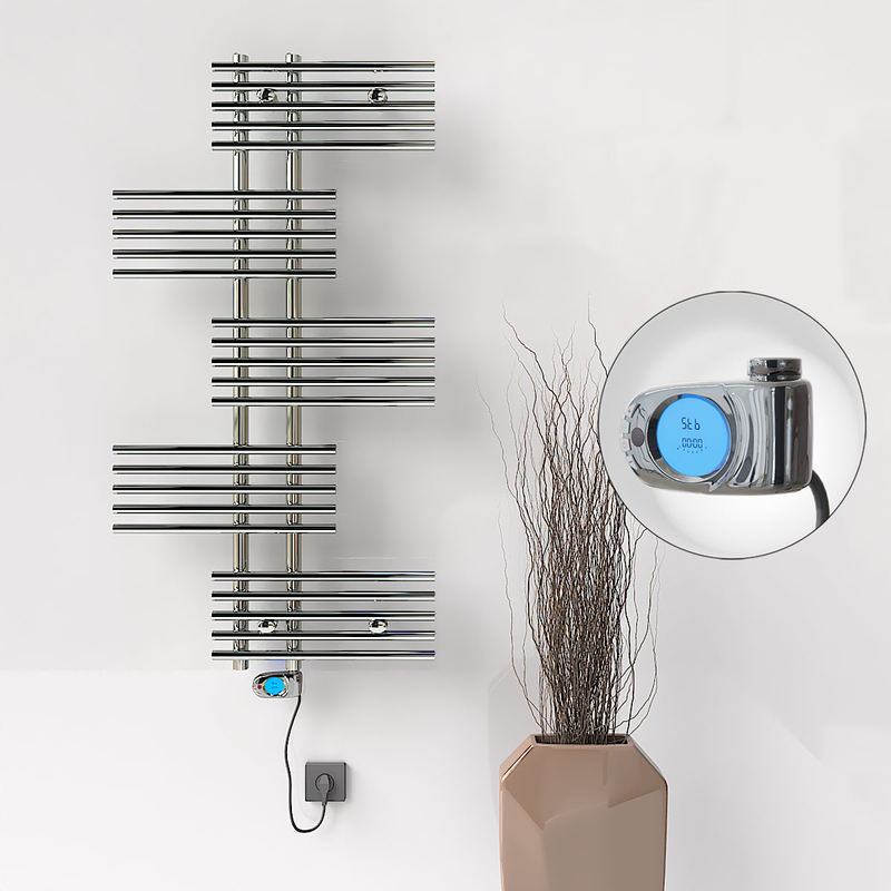 FIJI Electric Towel Warmer 650x1250 Chrome (Musa Thermostat) 300W