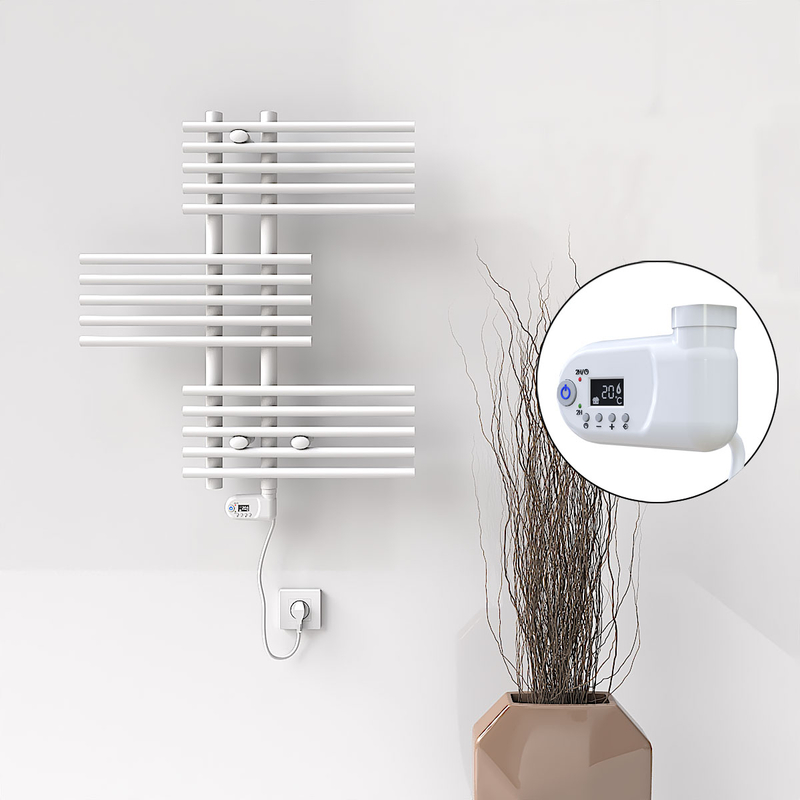 FIJI Electric Towel Warmer 650x740 White (Thesis Thermostat) 300W