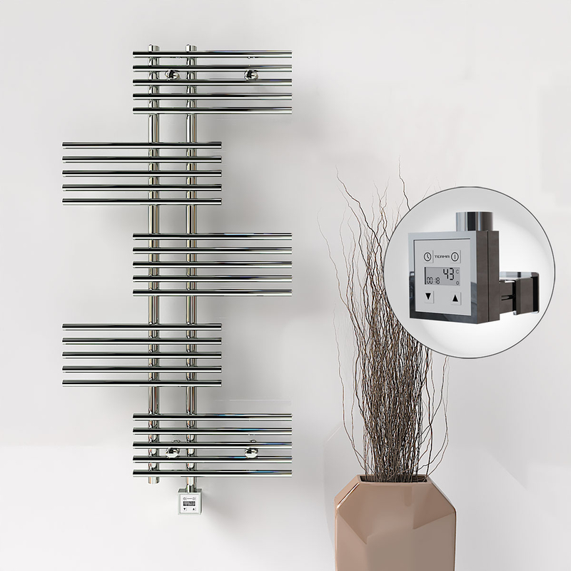 FIJI Electric Towel Warmer 650x1250 Chrome (KTX3 Thermostat) 300W