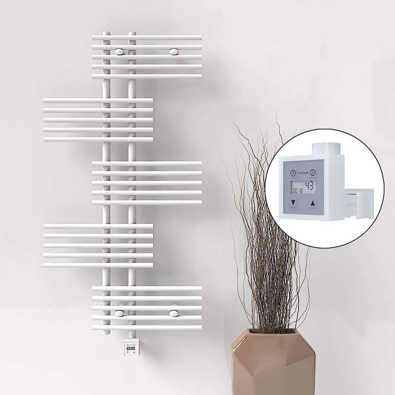 FIJI Electric Towel Warmer 650x1250 White (KTX3 Thermostat) 600W