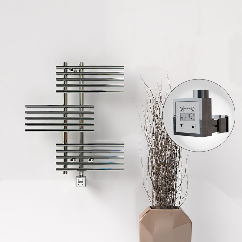 FIJI Electric Towel Warmer 650x740 Chrome (KTX3 Thermostat) 200W