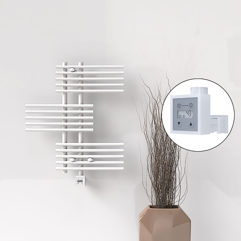 FIJI Electric Towel Warmer 650x740 White (KTX3 Thermostat) 300W