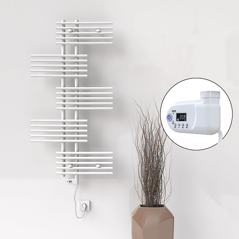 FIJI Electric Towel Warmer 650x1250 White (Thesis Thermostat) 600W