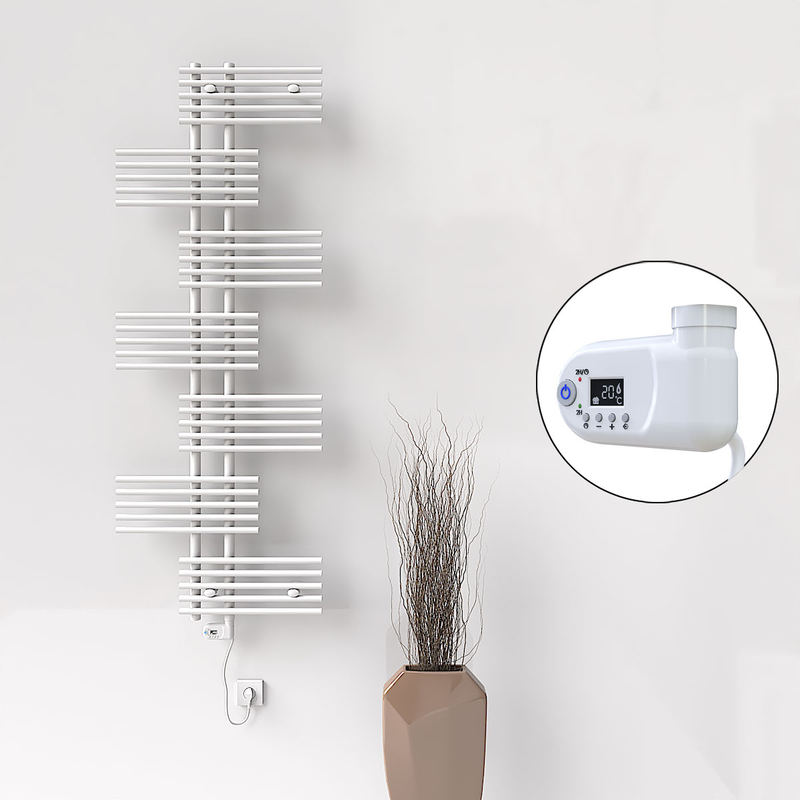 FIJI Electric Towel Warmer 650x1762 White (Thesis Thermostat) 900W