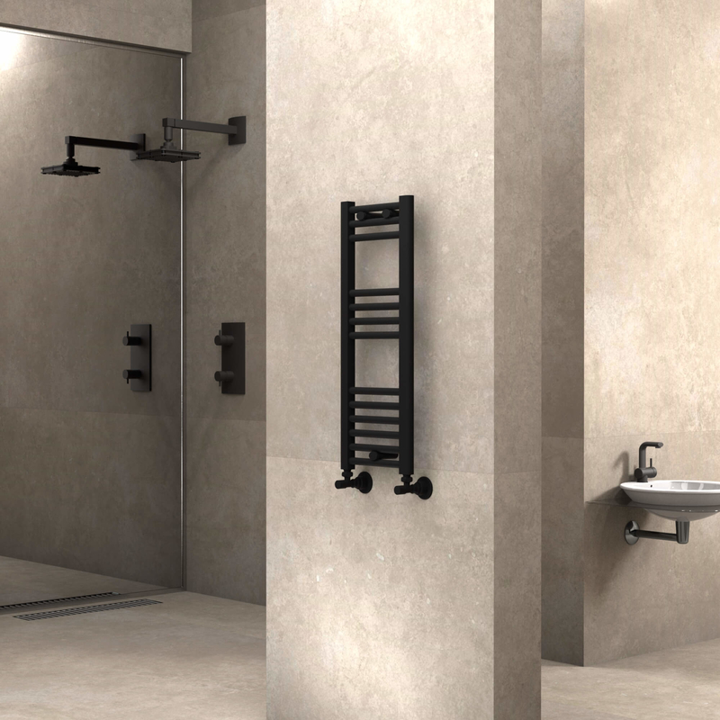 Haiti Towel Warmer 300x800 Matte Black