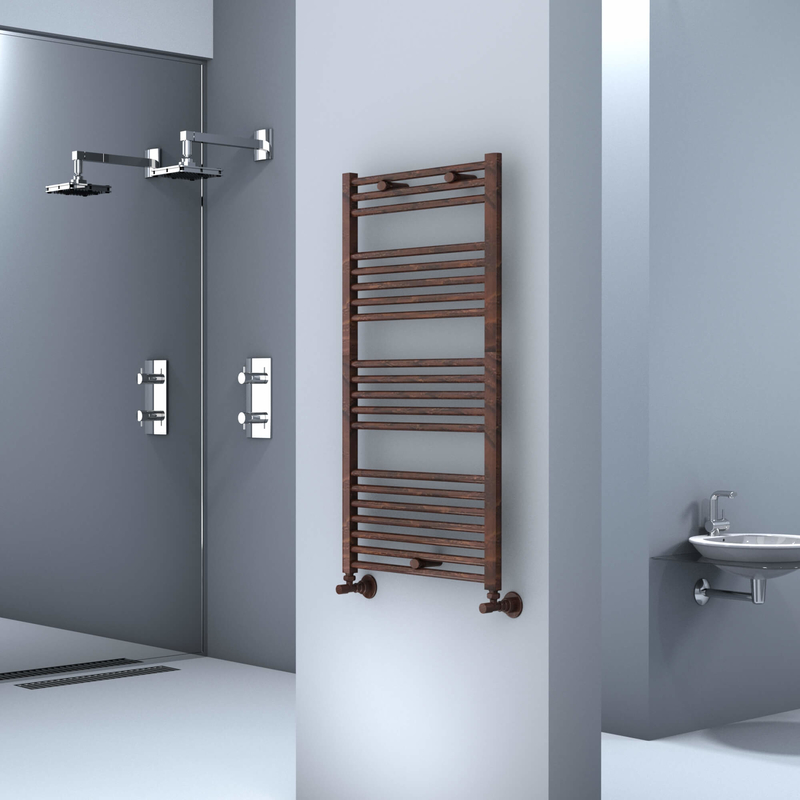 Haiti Towel Warmer 600x1100 Wood Effect