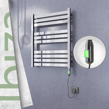 Ibiza Stainless Steel Electric Towel Warmer 600x780 Polished Finish (On/Off) 200 W - Thumbnail