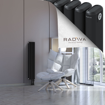 Kotto Aluminium Radiator 1000x176 Black - Thumbnail