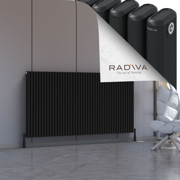 Kotto Aluminium Radiator 1000x1931 Black - Thumbnail