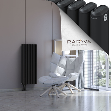 Kotto Aluminium Radiator 1000x401 Black - Thumbnail