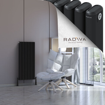 Kotto Aluminium Radiator 1000x446 Black - Thumbnail