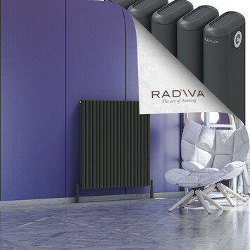 Kotto Aluminium Radiator 1000x896 Dark Anthracite - Thumbnail