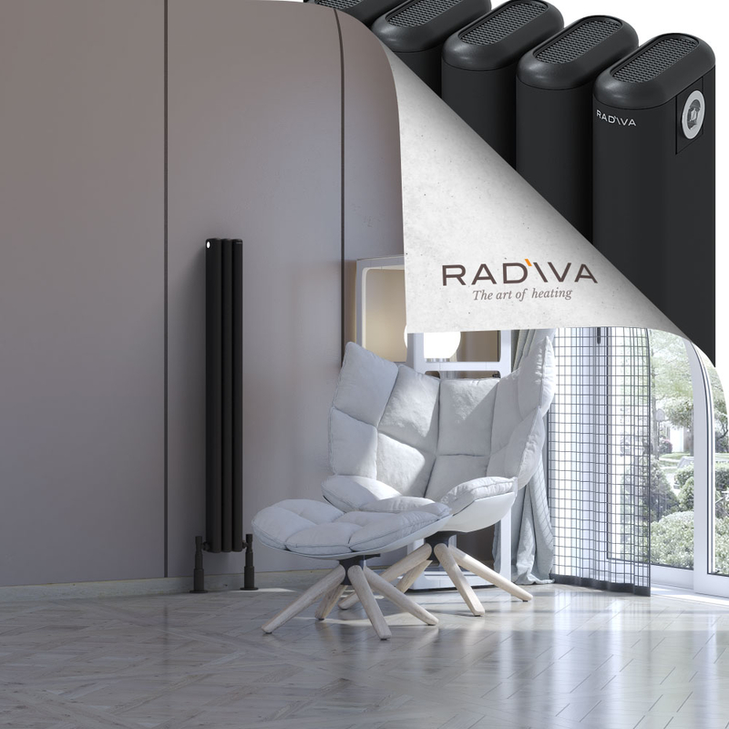 Kotto Aluminium Radiator 1200x131 Black