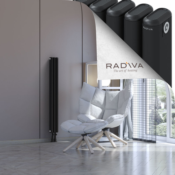 Kotto Aluminium Radiator 1200x131 Black - Thumbnail