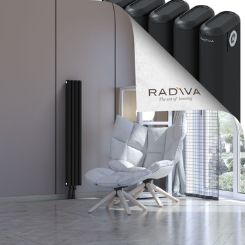 Kotto Aluminium Radiator 1200x176 Black - Thumbnail