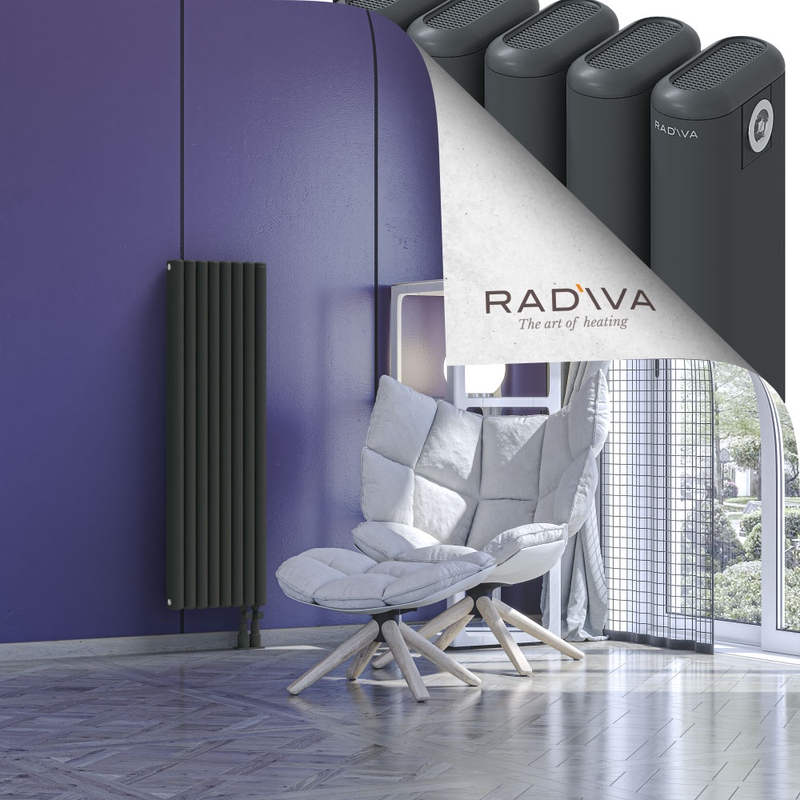 Kotto Aluminium Radiator 1200x356 Dark Anthracite