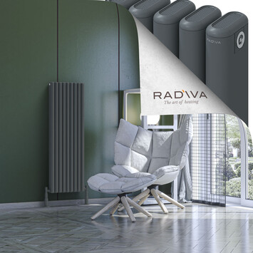 Kotto Aluminium Radiator 1200x401 Anthracite - Thumbnail