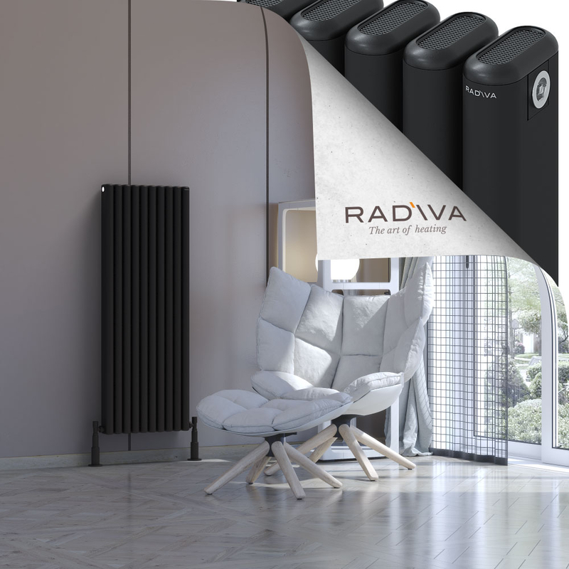 Kotto Aluminium Radiator 1200x446 Black