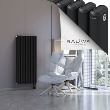 Kotto Aluminium Radiator 1200x536 Black - Thumbnail