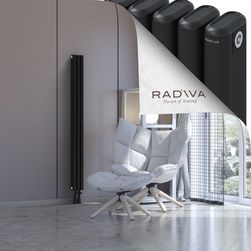 Kotto Aluminium Radiator 1500x131 Black - Thumbnail