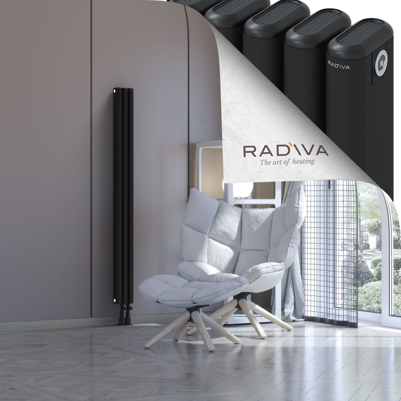 Kotto Aluminium Radiator 1500x131 Black