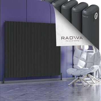 Kotto Aluminium Radiator 1500x1706 Dark Anthracite - Thumbnail