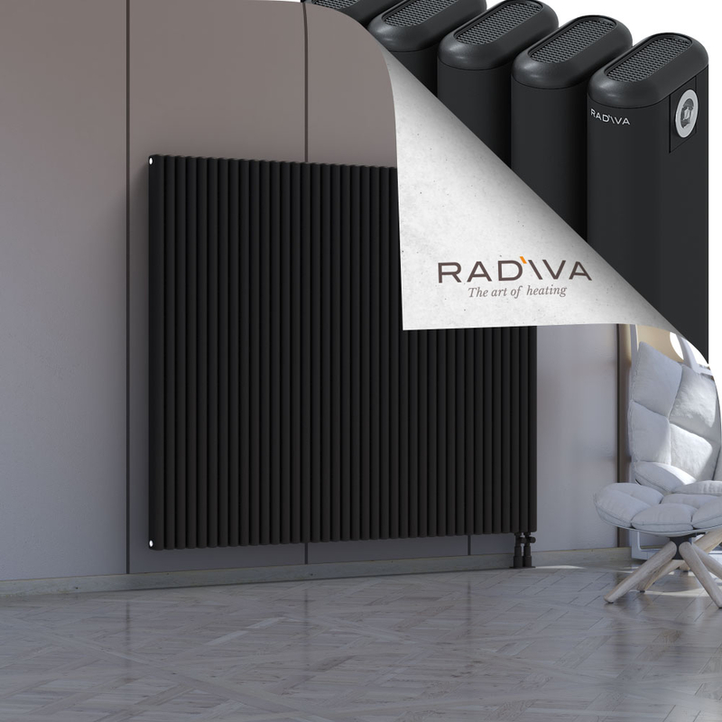 Kotto Aluminium Radiator 1500x1751 Black