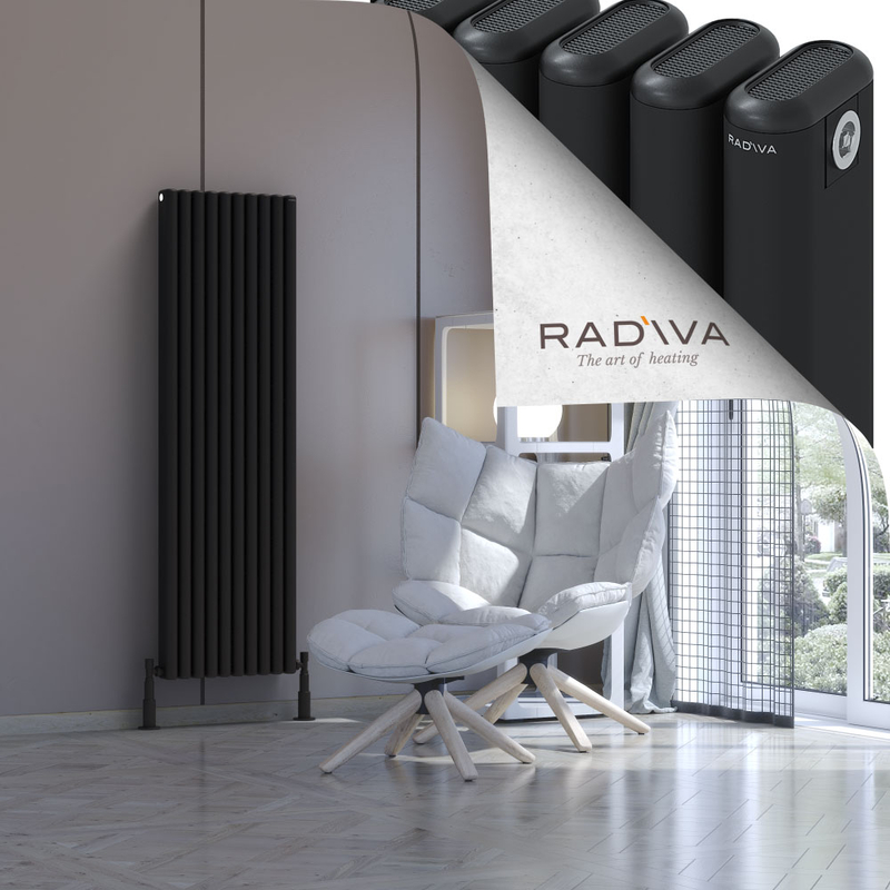 Kotto Aluminium Radiator 1500x446 Black