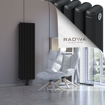 Kotto Aluminium Radiator 1500x446 Black - Thumbnail