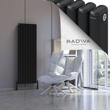 Kotto Aluminium Radiator 1500x491 Black - Thumbnail