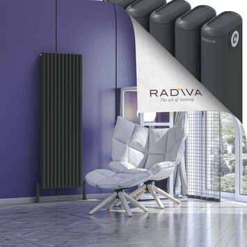 Kotto Aluminium Radiator 1500x491 Dark Anthracite - Thumbnail