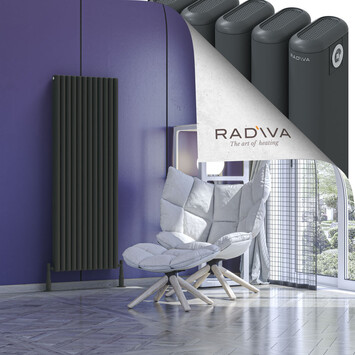 Kotto Aluminium Radiator 1500x536 Dark Anthracite - Thumbnail