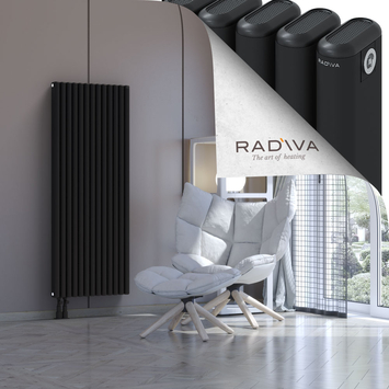 Kotto Aluminium Radiator 1500x581 Black - Thumbnail