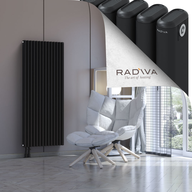 Kotto Aluminium Radiator 1500x626 Black