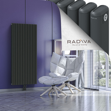 Kotto Aluminium Radiator 1500x671 Dark Anthracite - Thumbnail